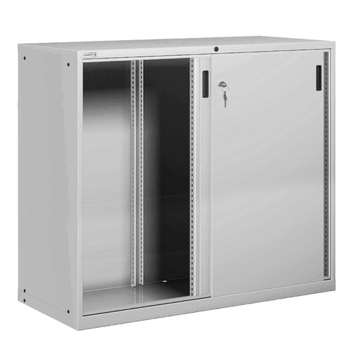 [025197] Armario con puertas correderas y divisor central - Dim.: 1431x725x1450h mm - Gris ral 7035