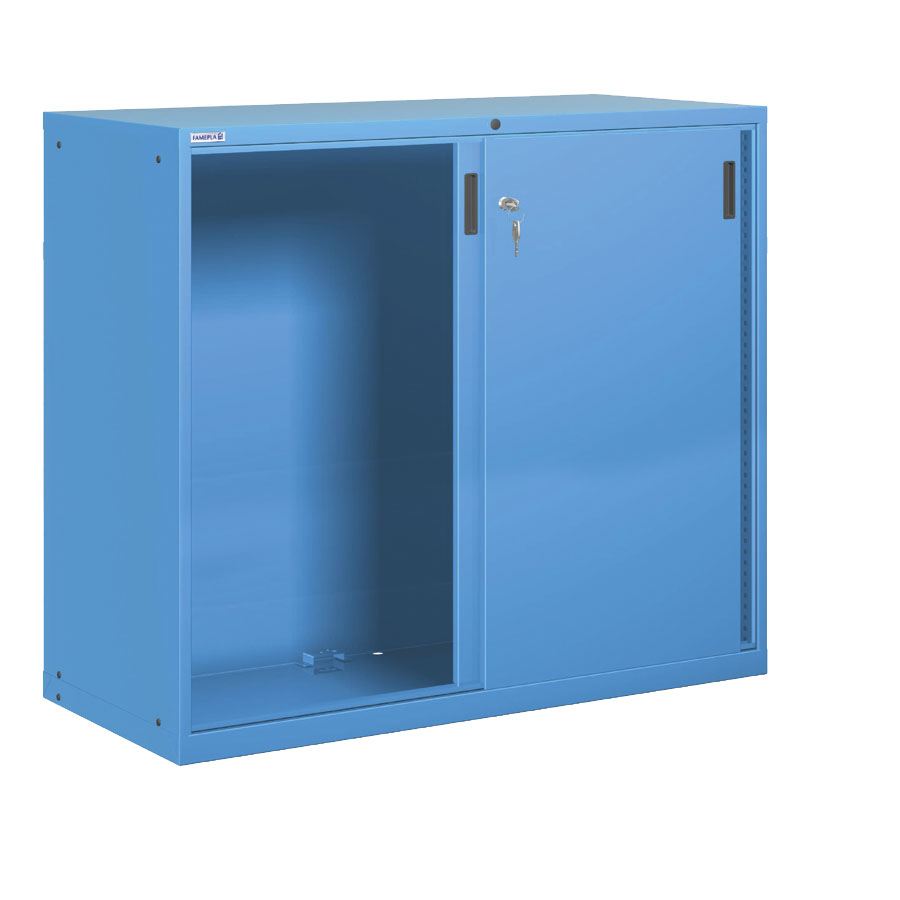 [025198] Armario con puertas correderas - Dim.: 1431x725x1450h mm - Azul ral 5012