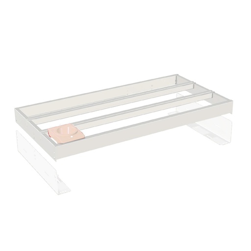 [025252] Cuadro con 3 filas para la inserción de herramientas CNC - Dim.: 584x447x80h mm (Soportes incluidos) - Gris ral 7035