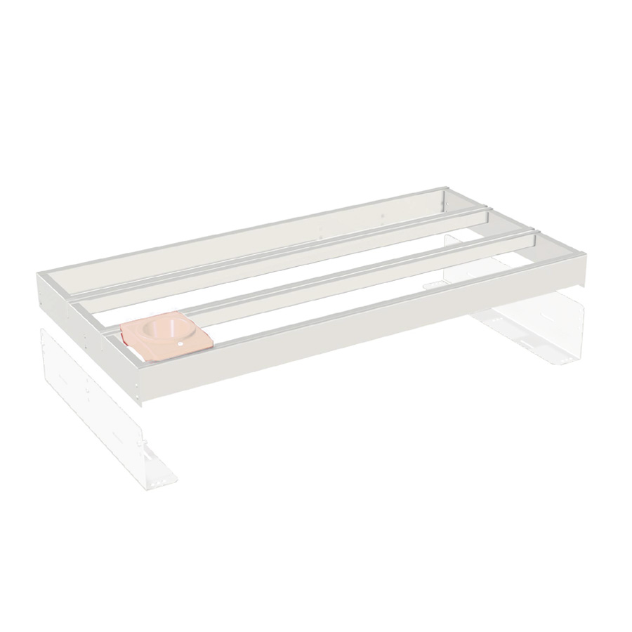 [025253] Cuadro con 3 filas para la inserción de herramientas CNC - Dim.:  658x447x64h mm (36x27 Eh) - Gris ral 7035