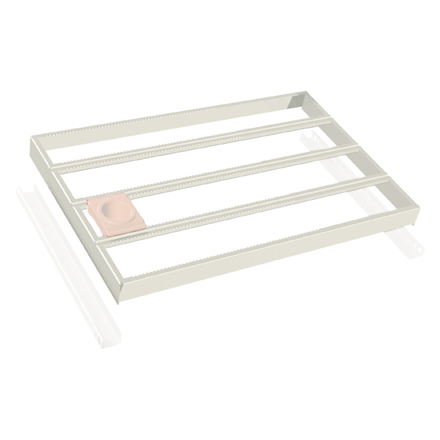 [025255] Cuadro con 4 filas para la inserción de herramientas CNC - Dim.: 1060x596x80h mm (64x36 Eh) - Gris ral 7035