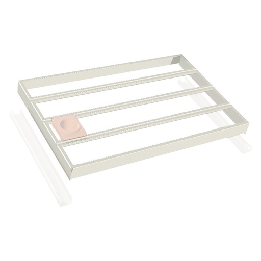 [025258] Cuadro con 4 filas para la inserción de herramientas CNC - Dim.: 890x596x80h mm (54x36 Eh) - Gris ral 7035