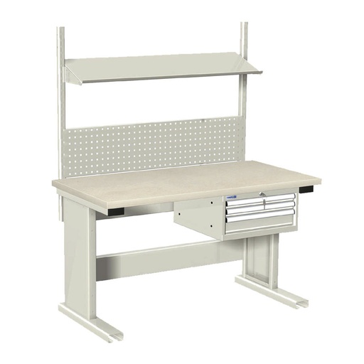 [025804] Estación de trabajo para tareas eléctricas y/o electrónicas - DIm.: 1500x750x1775h mm - Gris ral 7035