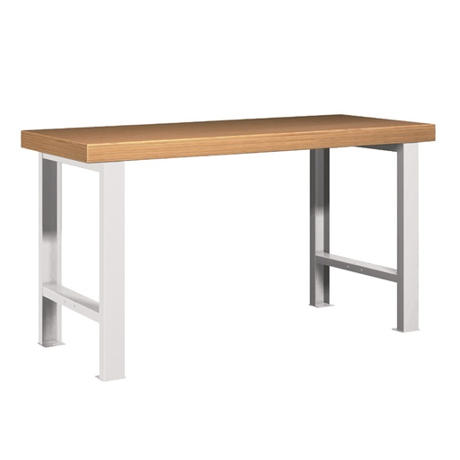[025859] Banco de trabajo estándar - Dim.: 1500x750x850h mm - Encimera Multiplex, 2 patas - Gris ral 7035
