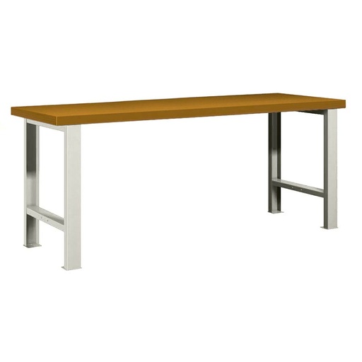 [025905] Banco de trabajo estándar - Dim.: 2000x750x840h mm - Encimera DM, 2 patas - Gris ral 7035
