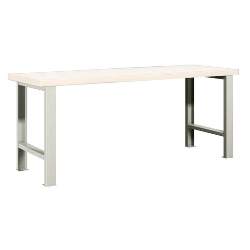 [025959] Banco de trabajo estándar - Dim.: 2000x750x840h mm - Encimera laminada, 2 patas - Gris ral 7035