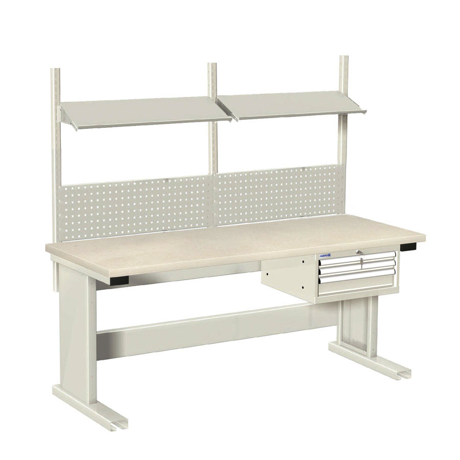 [025975] Estación de trabajo para tareas eléctricas y/o electrónicas - DIm.: 2000x750x1775h mm - Gris ral 7035