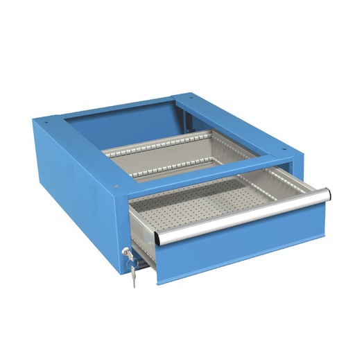 [026151] Cajonera metálica con 1 cajón de extracción simple - Dim.: 578x725x224h mm - Azul ral 5012
