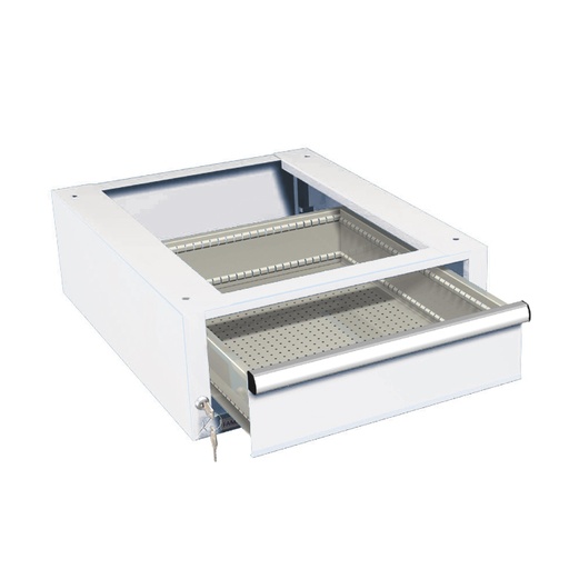 [026152] Cajonera metálica con 1 cajón de extracción simple - Dim.: 578x725x224h mm - Gris ral 7035