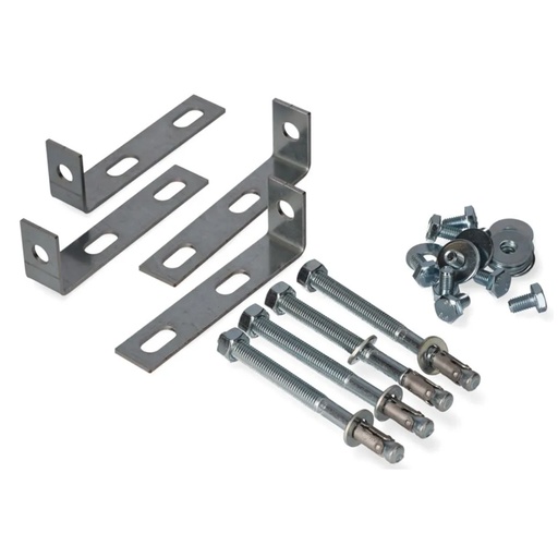 [030099] Kit de tornillería y herrajes para la fijación de armarios plásticos al pavimento - Galvanizado