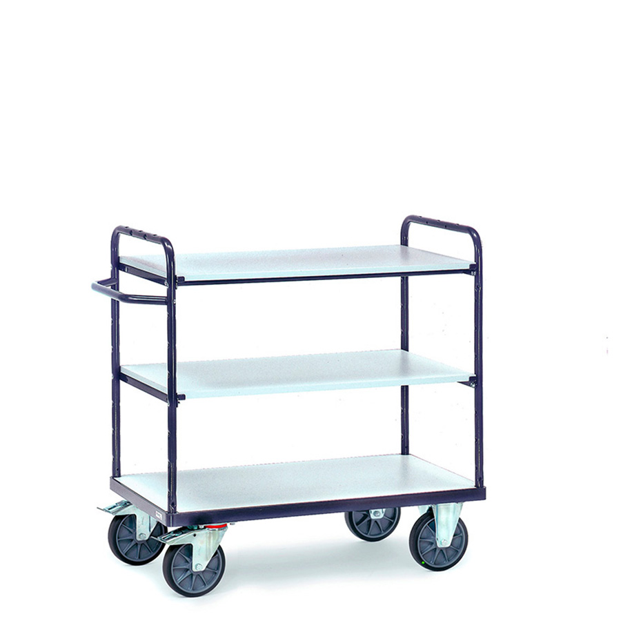 [038605] Carro para picking con estante con protección antiestática ESD - Dim. plataforma 850 x 500 mm - Gris ral 7015