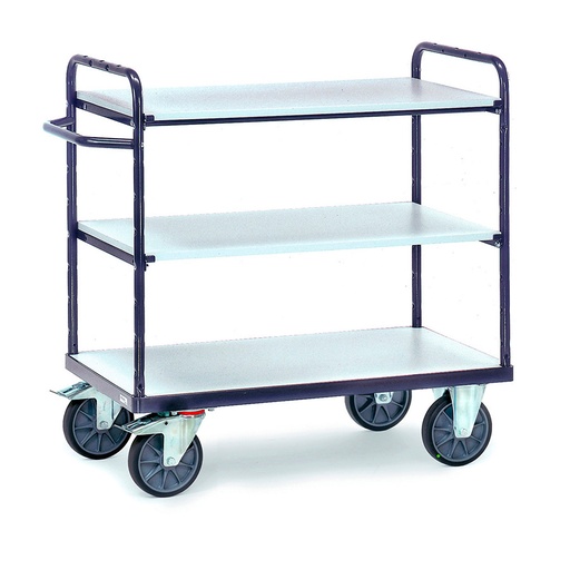 [038605] Carro para picking con estante con protección antiestática ESD - Dim. plataforma 850 x 500 mm - Gris ral 7015