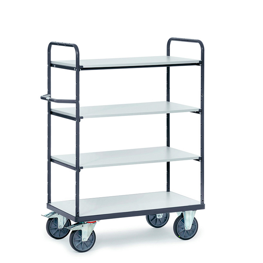 [038608] Carro para picking con 3 estantes con protección antiestática ESD - Dim. plataforma 1.000 x 600 mm - Gris ral 7015