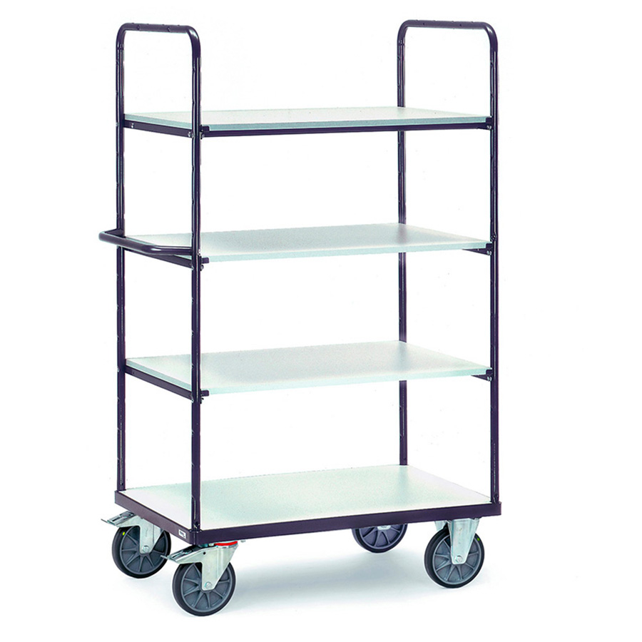 [038609] Carro para picking con 3 estantes con protección antiestática ESD - Dim. plataforma 1.000 x 600 mm - Gris ral 7015