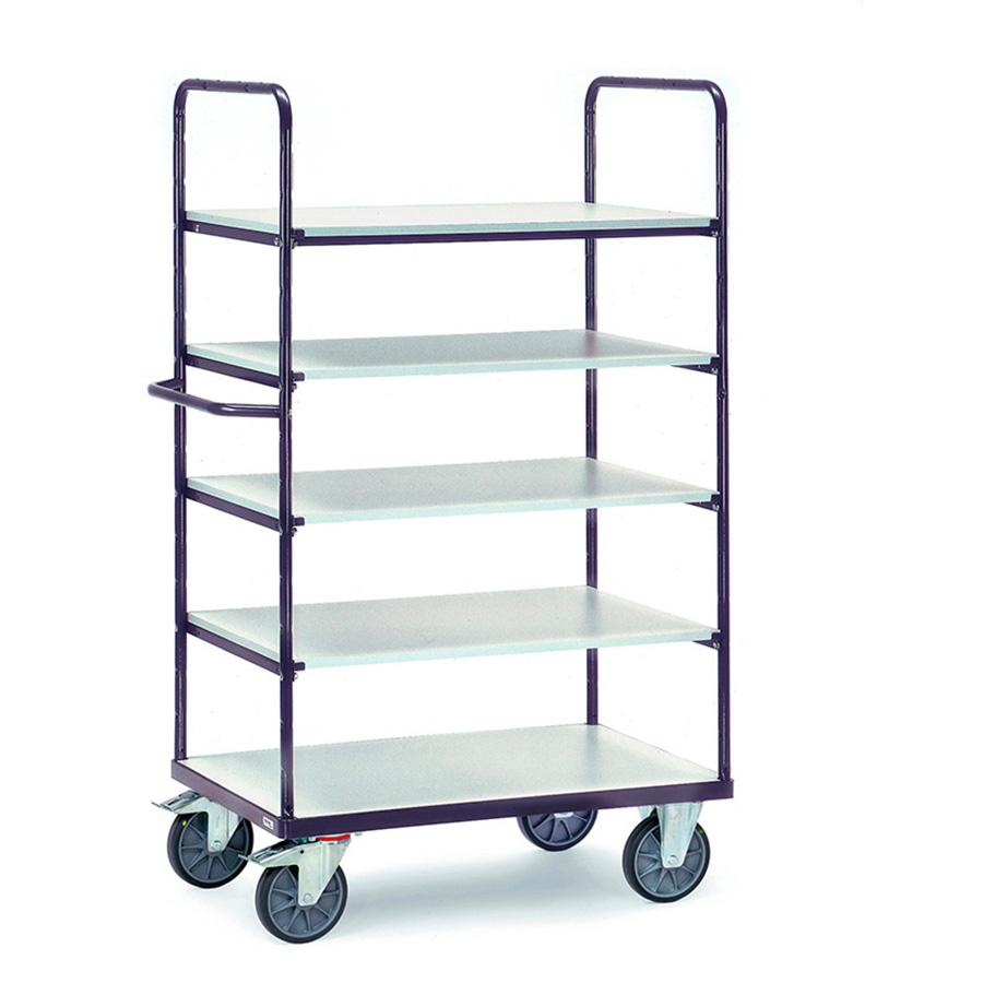 [038614] Carro para picking con 4 estantes con protección antiestática ESD - Dim. plataforma 1.200 x 800 mm - Gris ral 7015