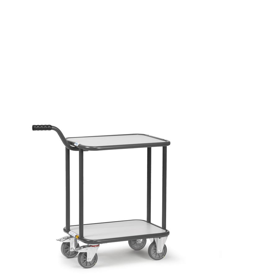 [039171] Base rodante con estante fijo para cajas con protección antiestática ESD - Dim. plataforma 600 x 450 mm - Gris ral 7015