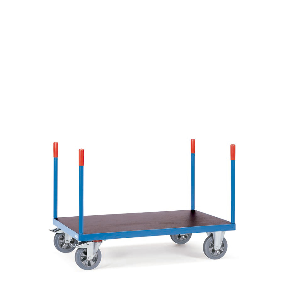 [039209] Carro de gran carga con plataforma y 4 tiradores - Capacidad 1200 kg - Dim. plataforma 1.000x700 mm - Azul ral 5007