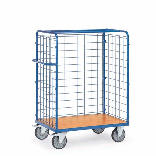 [039299] Carro de acero para picking con paredes de malla sin estantes -  Dim. plataforma 1.200 x 800 mm - Azul ral 5007