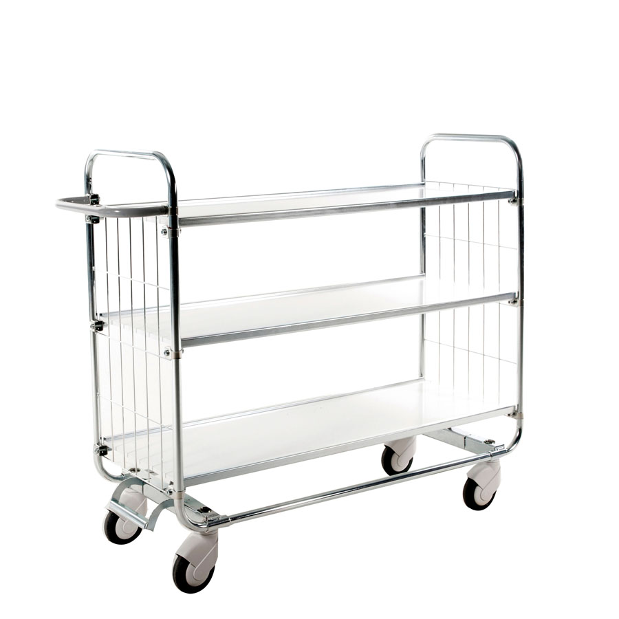 [039367] Carro para picking con freno central, estantes y tirador regulables - Dim.: 1195x470x1120h mm - Acero cincado