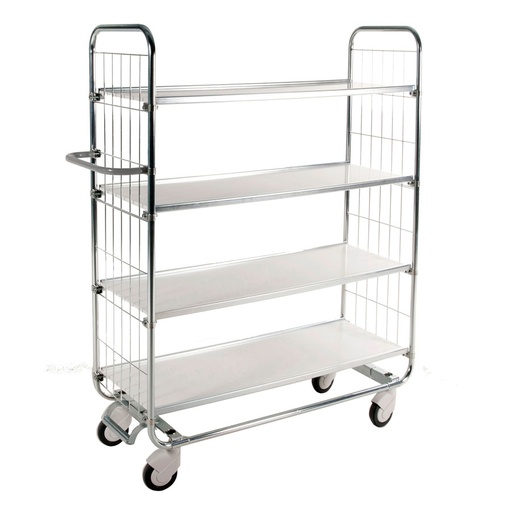 [039369] Carro para picking con freno central, estantes y tirador regulables - Dim.: 1195x470x1590h mm - Acero cincado