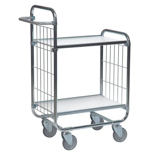 [039372] Carro para picking con freno, estante y tirador regulables - Dim.: 945x470x1120h mm - Acero cincado