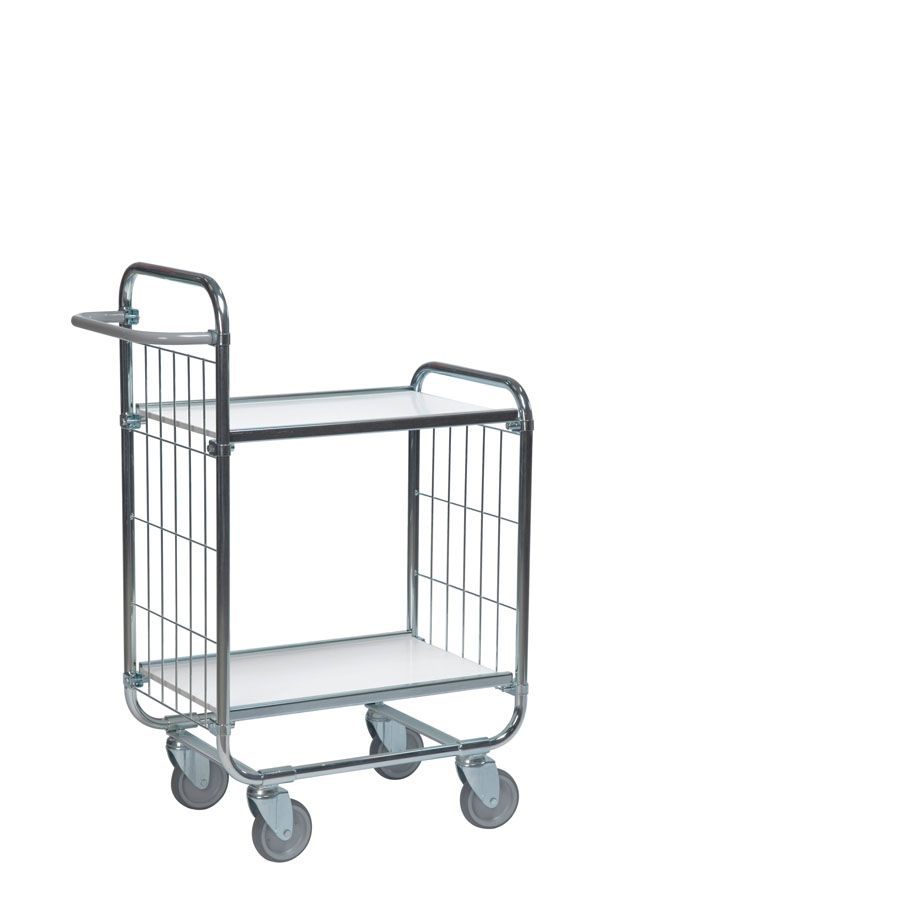 [039373] Carro para picking con freno, estante y tirador regulables - Dim.: 1195x470x1120h mm - Acero cincado