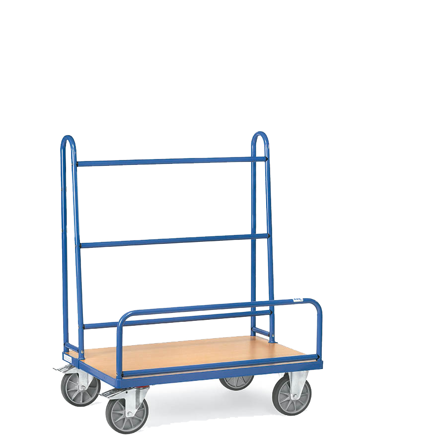 [039462] Carro metálico manual para tableros, tablas y paneles - Dim. plataforma 1070x435 mm - Azul ral 5007