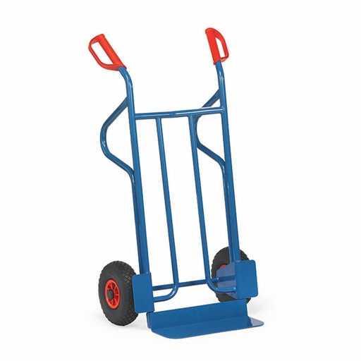 [039588] Carretilla de mano de acero con ruedas neumáticas - Dim. pala 450 x 150 mm - Azul ral 5007