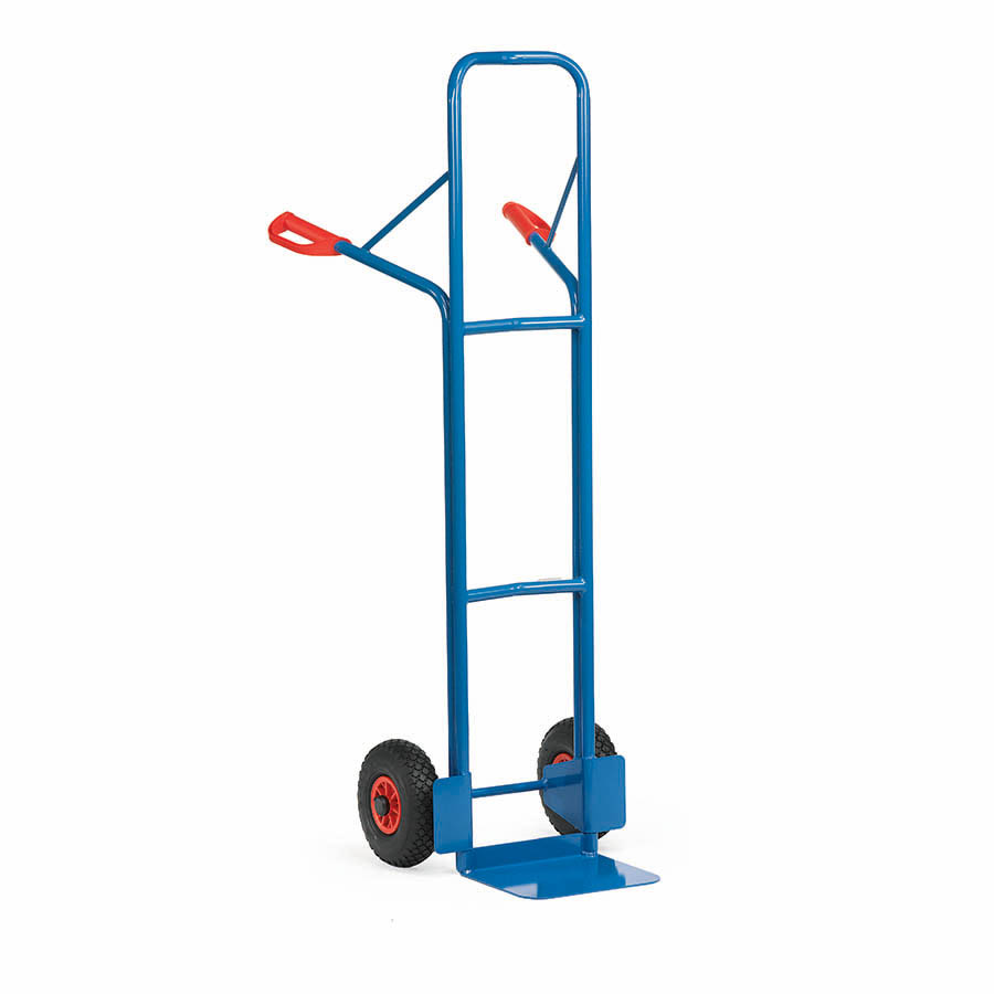 [039590] Carretilla de mano de acero con ruedas neumáticas - Dim. pala 320 x 250 mm - Azul ral 5007