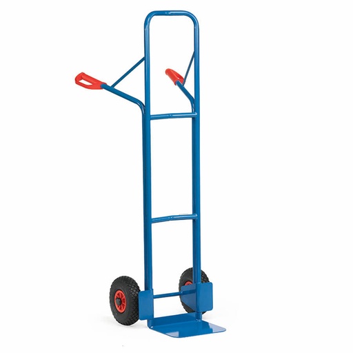 [039590] Carretilla de mano de acero con ruedas neumáticas - Dim. pala 320 x 250 mm - Azul ral 5007