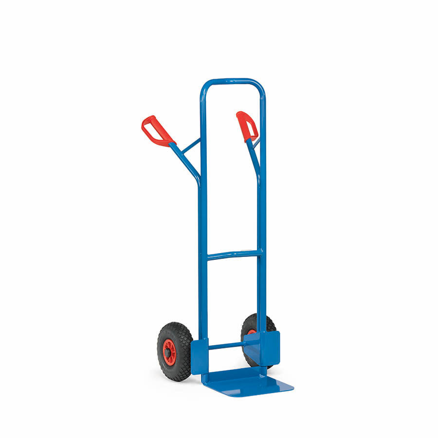 [039596] Carretilla de mano de acero con ruedas neumáticas - Dim. pala 320 x 250 mm - Azul ral 5007