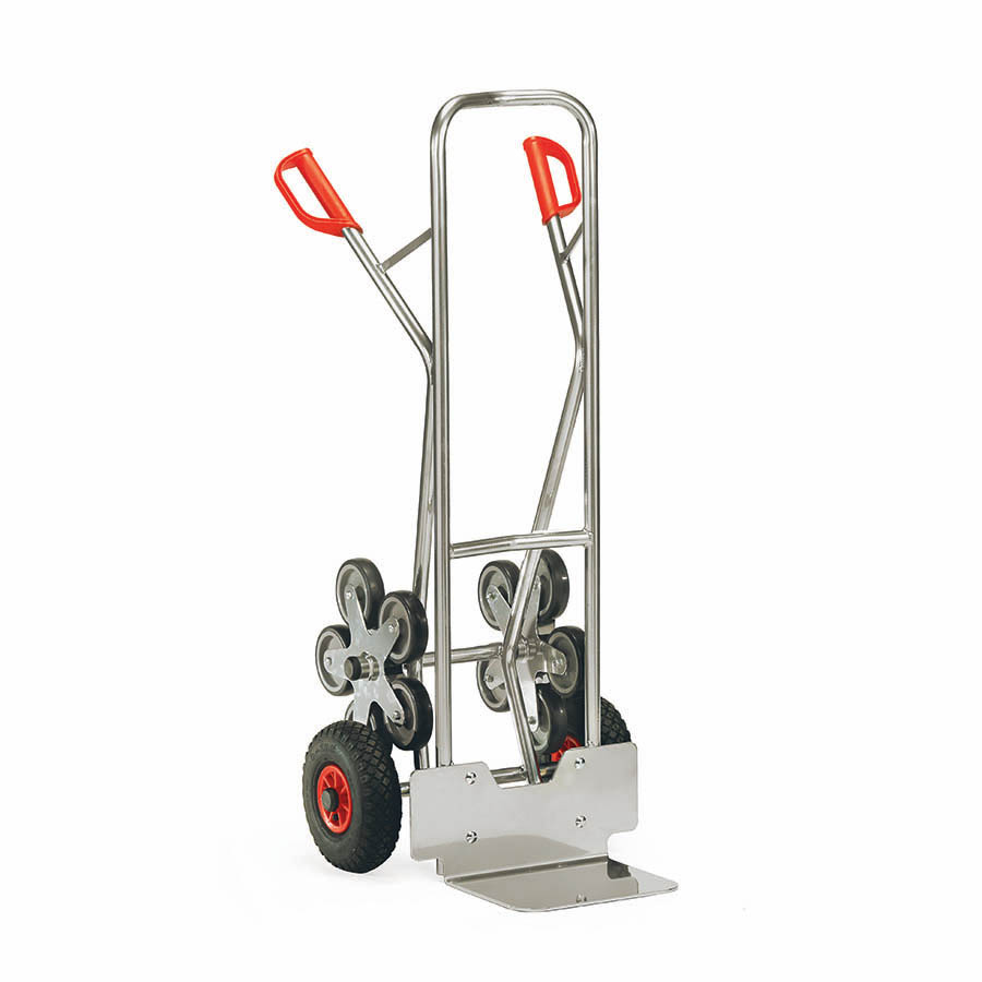 [039613] Carretilla de mano en aluminio para subir escaleras - Dim. pala 320 x 250 mm - Aluminio