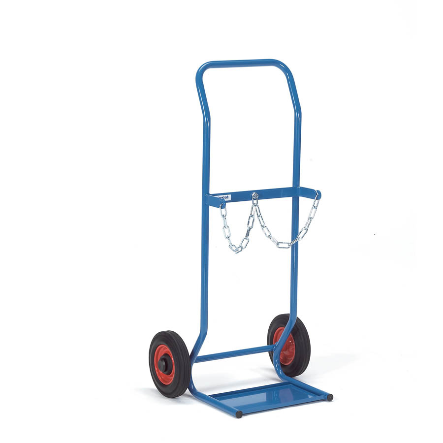 [039614] Carretilla de mano para botellas de gas - Capacidad 2 x 10 litros - Azul ral 5007