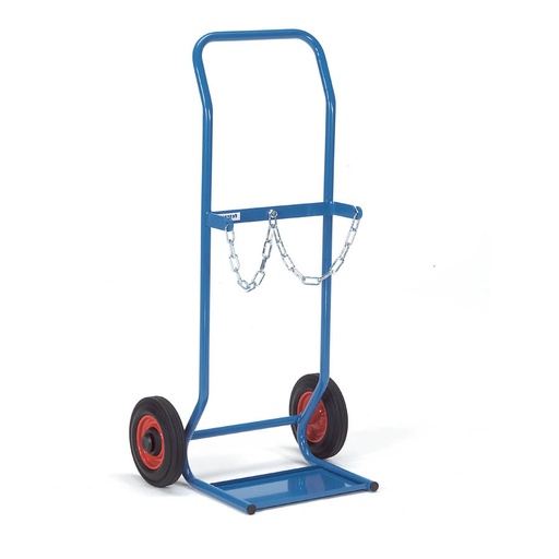 [039614] Carretilla de mano para botellas de gas - Capacidad 2 x 10 litros - Azul ral 5007
