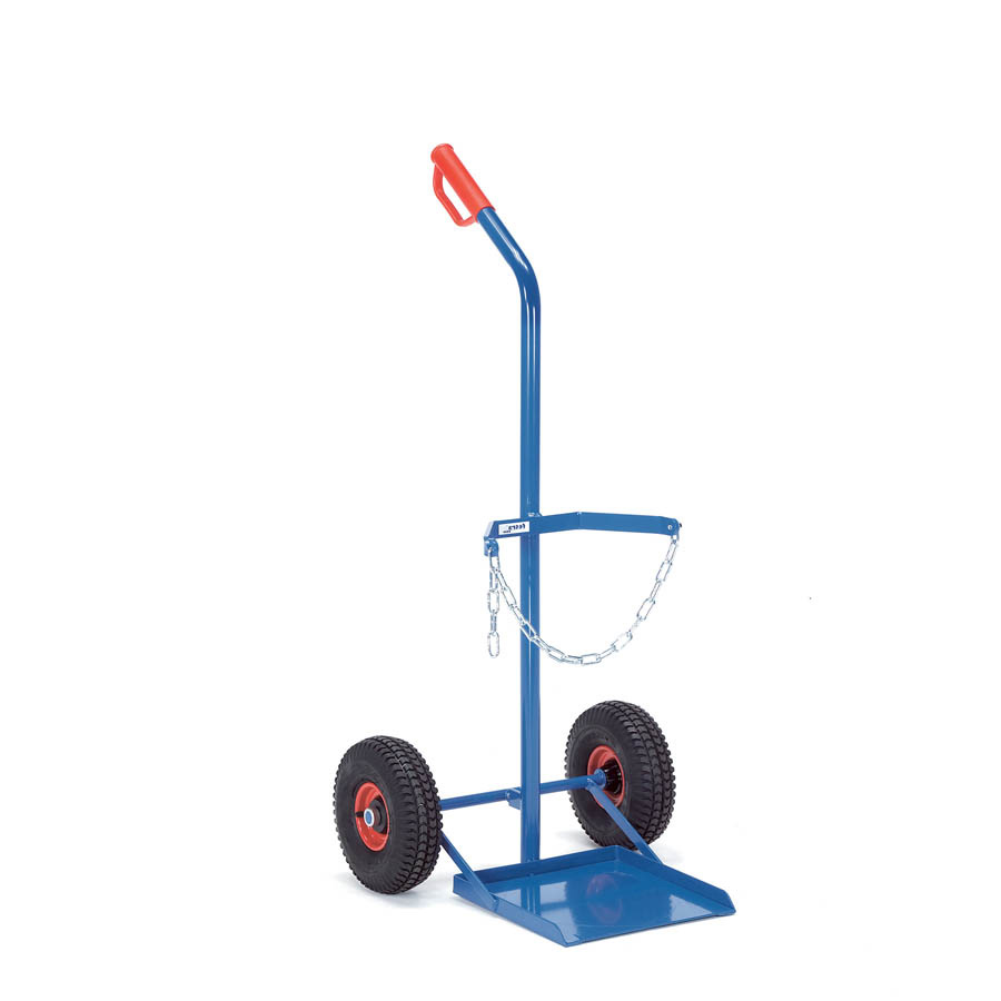 [039623] Carretilla de mano para botella de gas - Capacidad 1 x 33 litros - Azul ral 5007