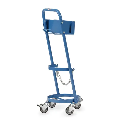 [039625] Carretilla manual para bombona de gas - Capacidad 1 x 11 litros - Azul ral 5007