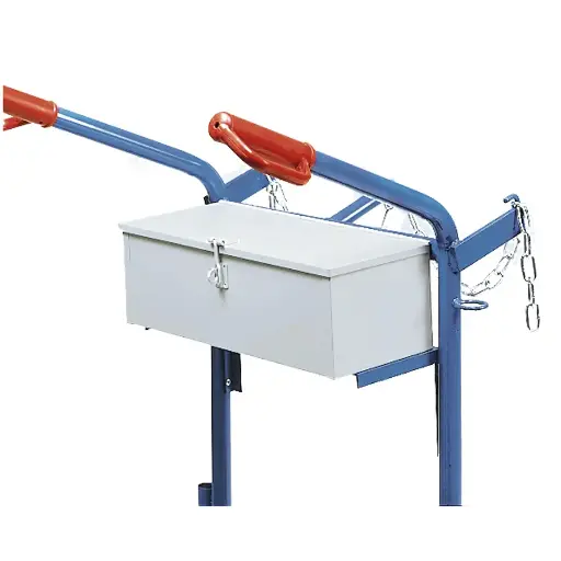 [039627] Caja de herramientas para carretilla de botellas de gas - Dim. 450 x 200 x 150 mm - Gris claro