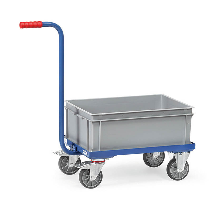 [039637] Base rodante porta cajas con tirador y caja incluida - Dim. plataforma 600 x 400h mm - Azul Ral 5007