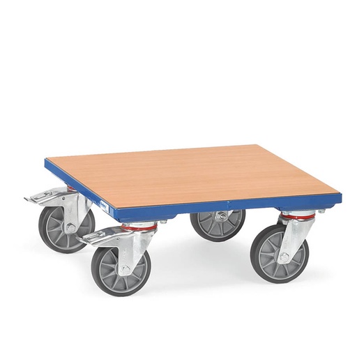 [039648] Base rodante para cajas con plataforma de madera - Dim. plataforma 500 x 500 x 199h mm - Azul Ral 5007