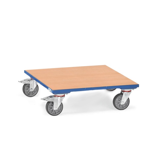 [039651] Base rodante para cajas con plataforma de madera - Dim. plataforma 700 x 700 x 199h mm - Azul Ral 5007