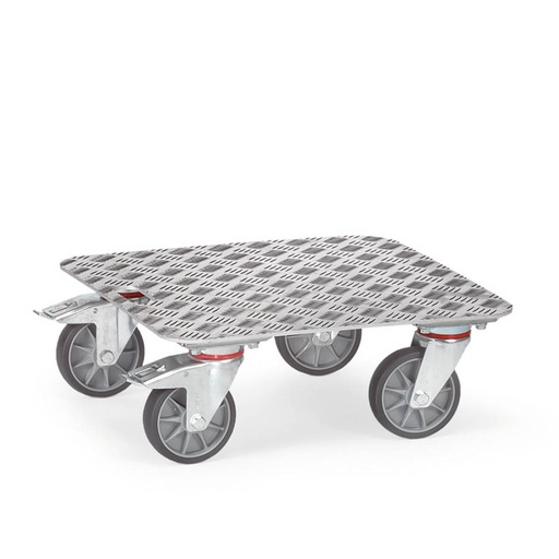 [039652] Base rodante para cajas - Dim. plataforma 500 x 500 x 184h mm - Aluminio