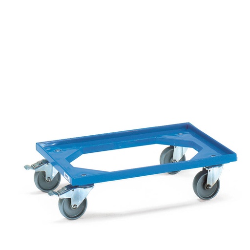 [039658] Base rodante de plástico - Dim. plataforma 610 x 410 mm - Azul Ral 5007