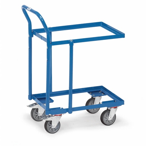 [039662] Base rodante con estructura de acero y tirador - Dim. plataforma 610 x 410 mm - Azul Ral 5007