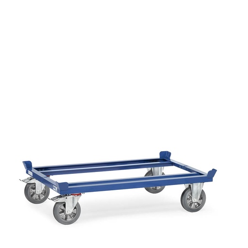[039675] Base rodante para palet con ruedas antihuella - Dim. palet 1200 x 800 mm - Azul Ral 5007