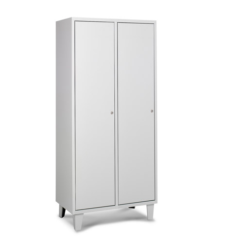 [039708] Armario ropero metálico con 2 puertas para vestuario - Dim.: 800x460x1780h mm - Gris ral 7035