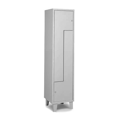 [039717] Armario ropero metálico con 2 puertas en PL para vestuario - Dim. 415x460x1780h mm - Gris ral 7035