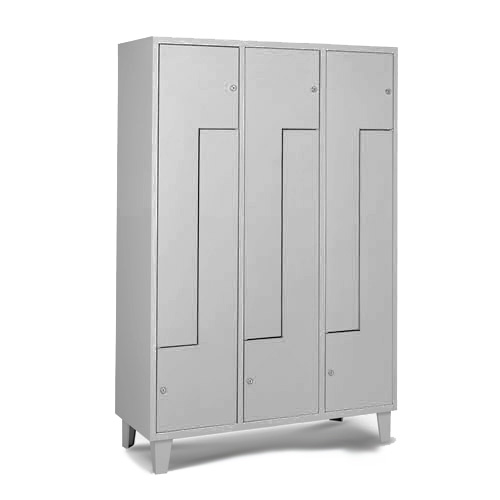 [039719] Armario ropero metálico con 6 puertas en PL para vestuario - Dim. 1188x460x1780h mm - Gris ral 7035