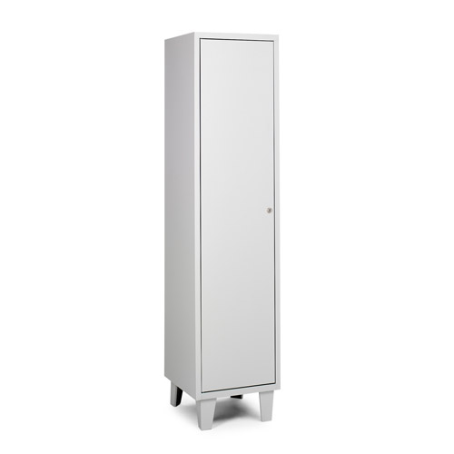 [039723] Armario ropero metálico con 1 puerta para vestuario - Dim.: 415x460x1780h mm - Gris ral 7035