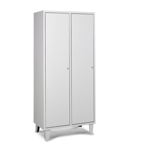 [039724] Armario ropero metálico con 2 puertas para vestuario - Dim.: 800x460x1780h mm - Gris ral 7035