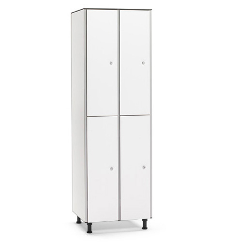 [039730] Taquilla fenólica para vestuario de 4 puertas - Dim.: 600x501x1909h mm - Gris claro